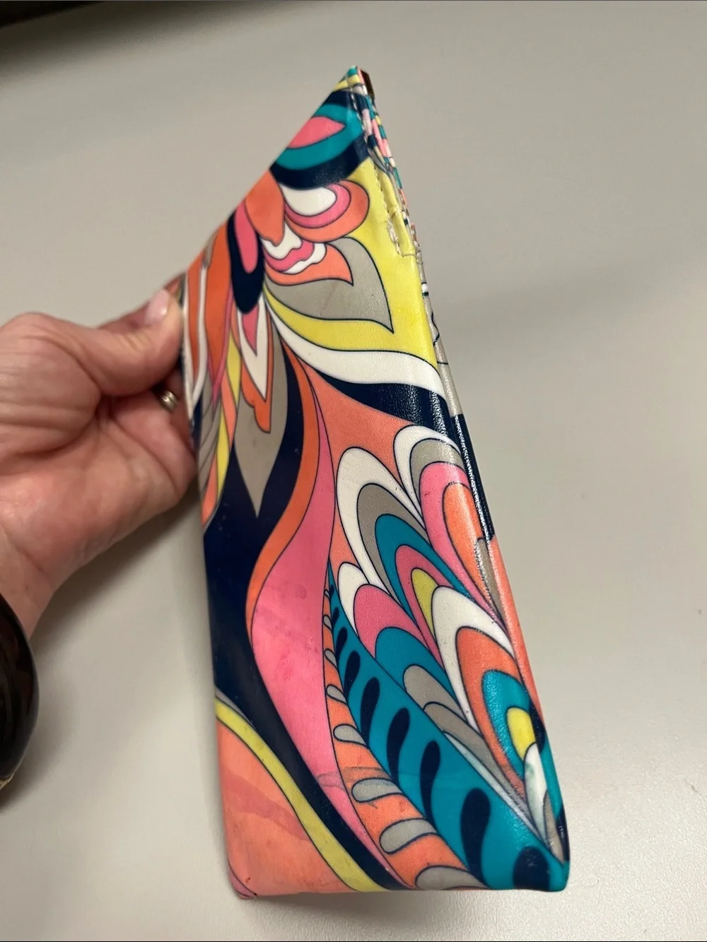 Trina Turk Multicolor Floral Print Soft Glasses Case